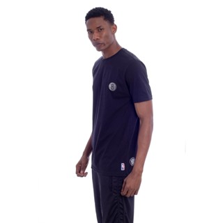 Camiseta NBA Estampada Brooklyn Nets Casual Preta