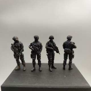 Forças Especiais De Cobre Puro Swat Soldado Minifigure Weapon Boy Assembly Modelo Multi-Joint Mesa De Areia De Terceiro Par