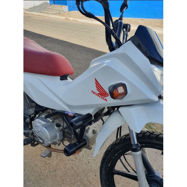 Protetor Motor Carenagem Wheeling Grau Honda pop 110 110i preto