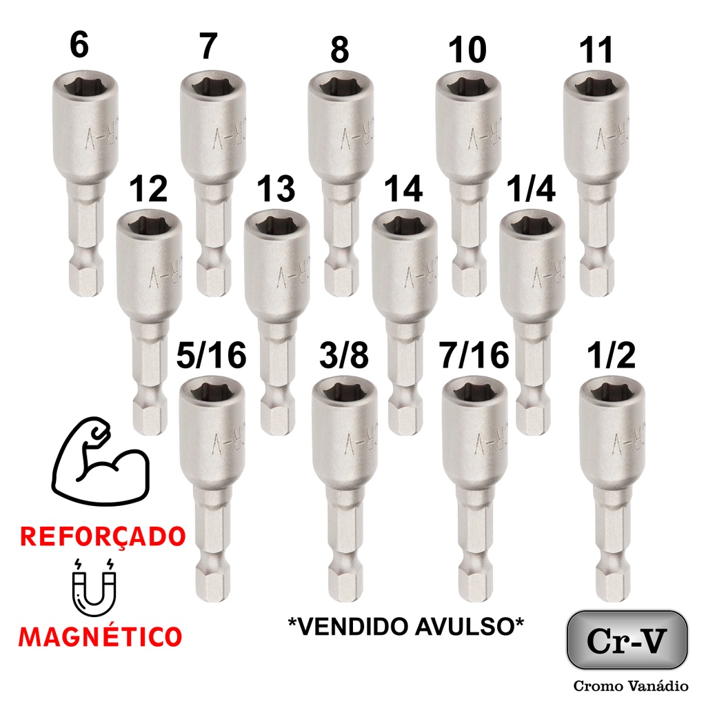 Bits Canhão para pasafusadeira - Todas as Medidas - Avulso - Vip Industrial em Oferta na Shopee