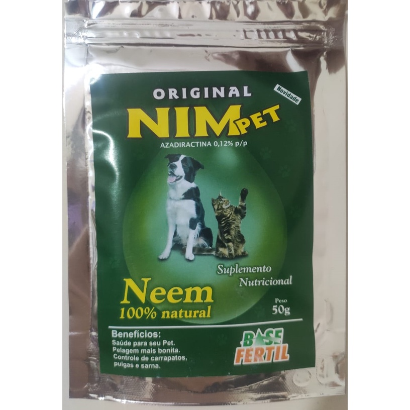 suplemento neem nim pet Hidrata pelos e pele cachorro e gato