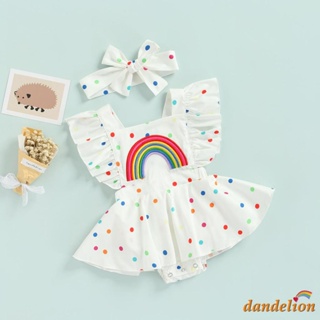 Macacão Cruzado com Mangas Ruffle para Bebês Meninas de 0 a 24 Meses, Padrão de Pontos Coloridos, BRANCO em Oferta na Shopee