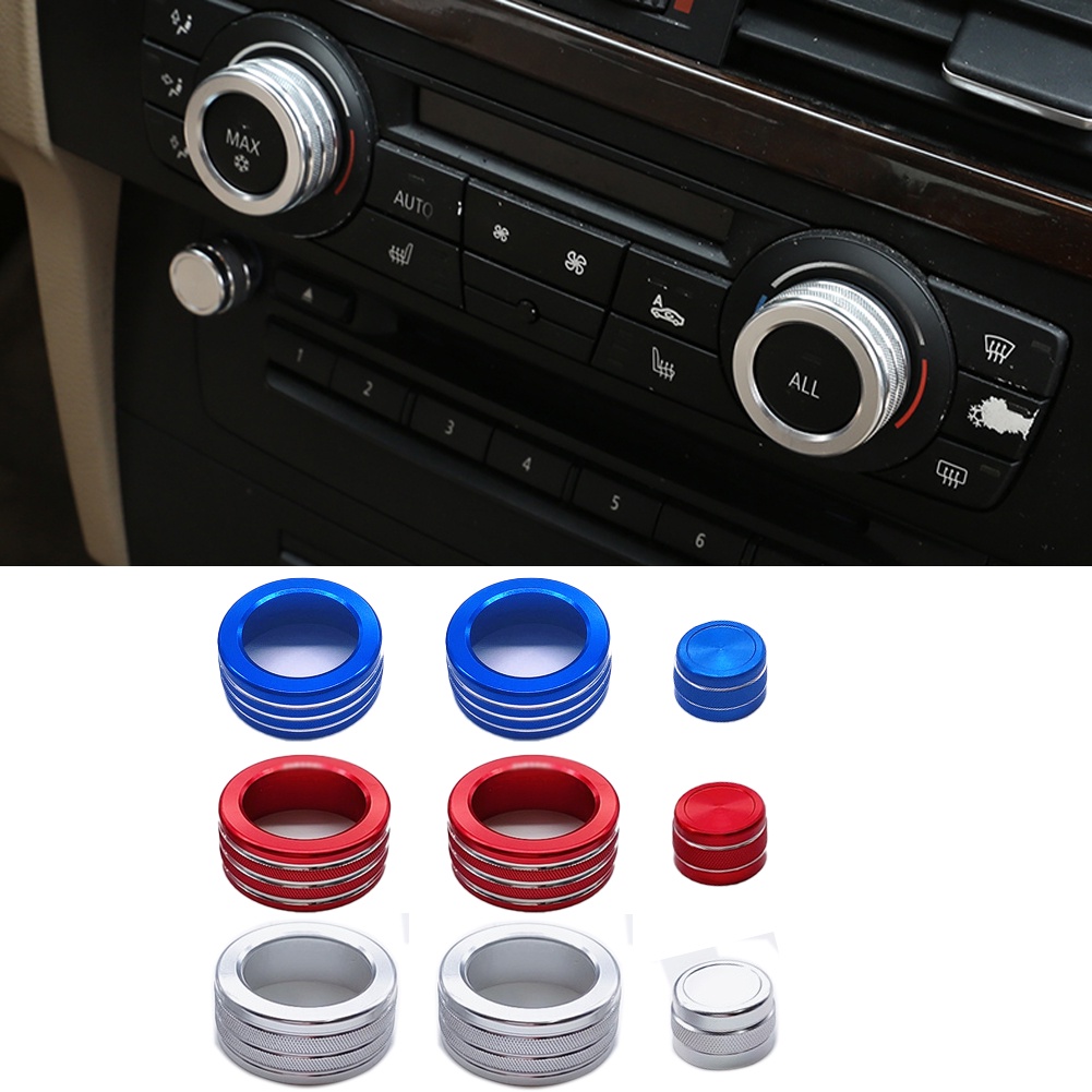 Carro Ar Condicionado Som Botão Capa Guarnição Anel Apto Para BMW X3 F25 2011-2013 Acessórios Automóveis