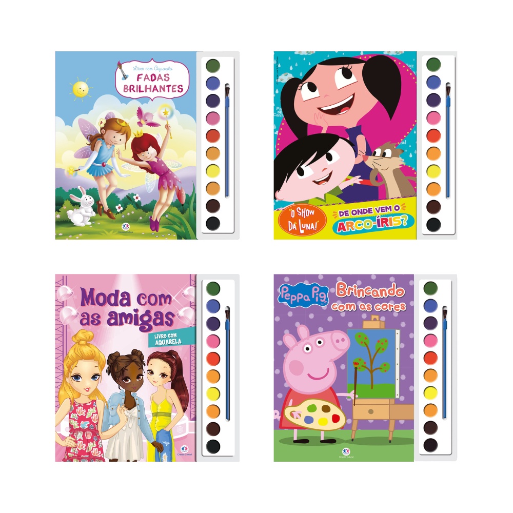 Kit livros Aquarela amigas em Oferta na Shopee