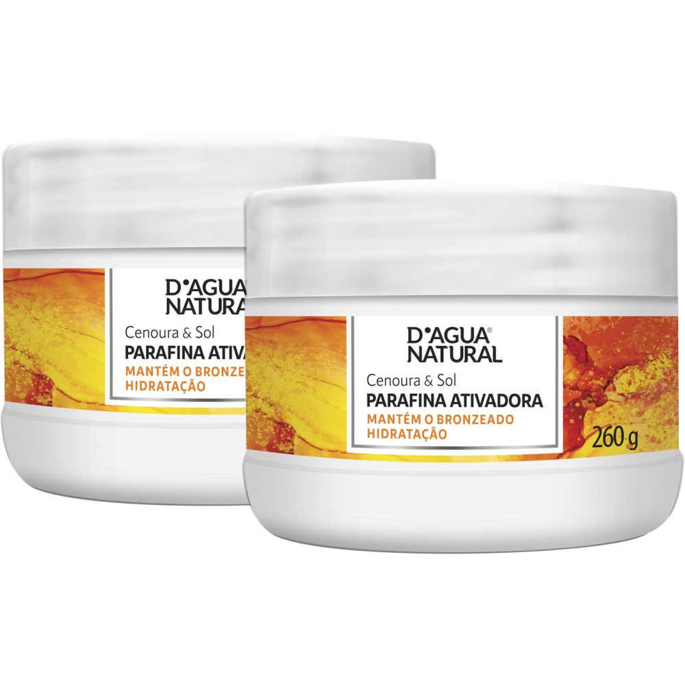 2UN Parafina Hidrante Cenoura E Sol 260G D’água Natural