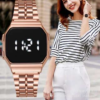 Relógio Eletrônico De LED Touch Esportivo Multifuncional Negócios De Pulso Masculino Aço Inoxidável Digital Para Homens Mulheres Luxo