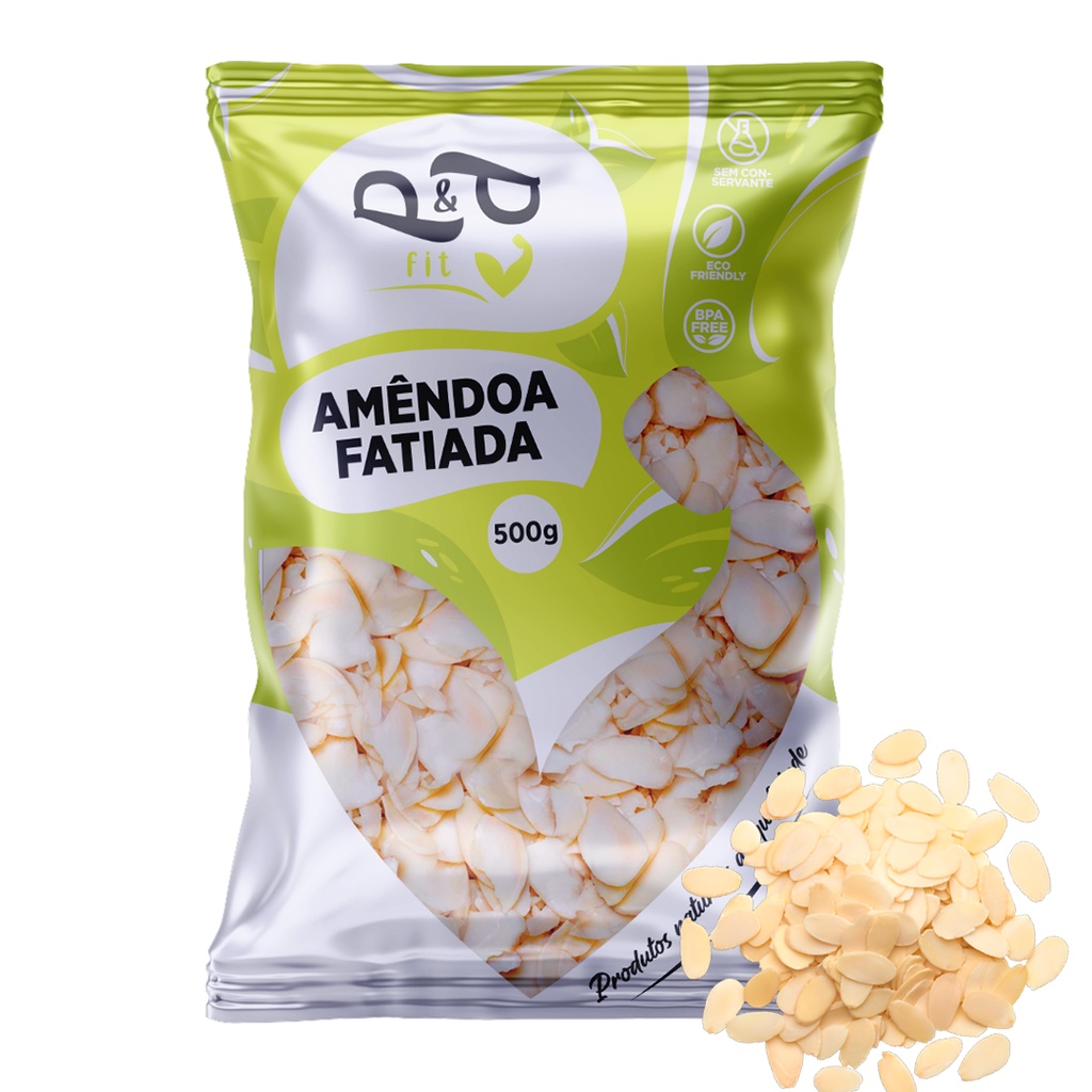 Amêndoa Laminada Sem Casca Fatiada 500g - P&P