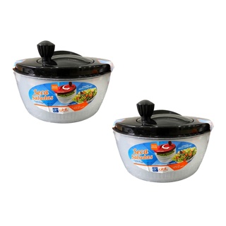 Kit 2 Centrífuga De Salada Secador Verduras  Manual 4 Litros em Oferta na Shopee
