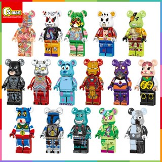 Mini Urso De Tijolo Aço Boneca Peludo Morcego Guerra Dinâmico Super Quebra-Cabeça De Blocos De Construção Brinquedos