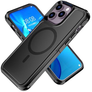 Capa Magnética Para iPhone 14 13 Pro Max Case MIL-Grade Drop Testado & amp ; Compatível Com MagSafe Back Anti-Fingerprint Scratch