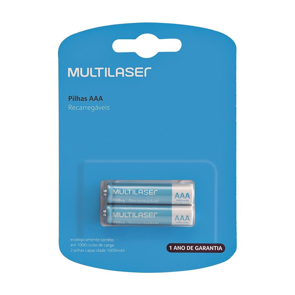Pilhas Recarregáveis Aaa 1000mah - 2 Unidades - Cb051 em Oferta na Shopee