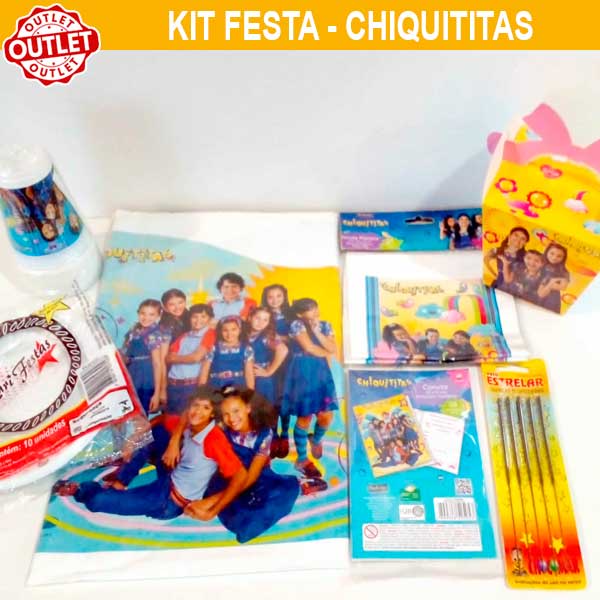 KIT Festa Infantil e Aniversário CHIQUITITAS com 07 itens