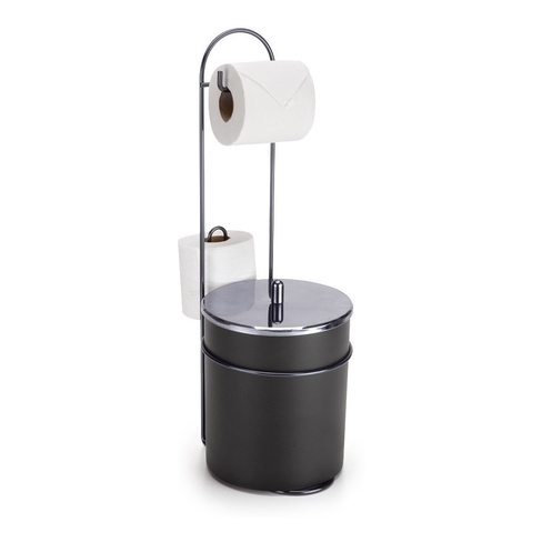 Suporte Chão Para Papel Higiênico Com Lixeira 5lts Onix