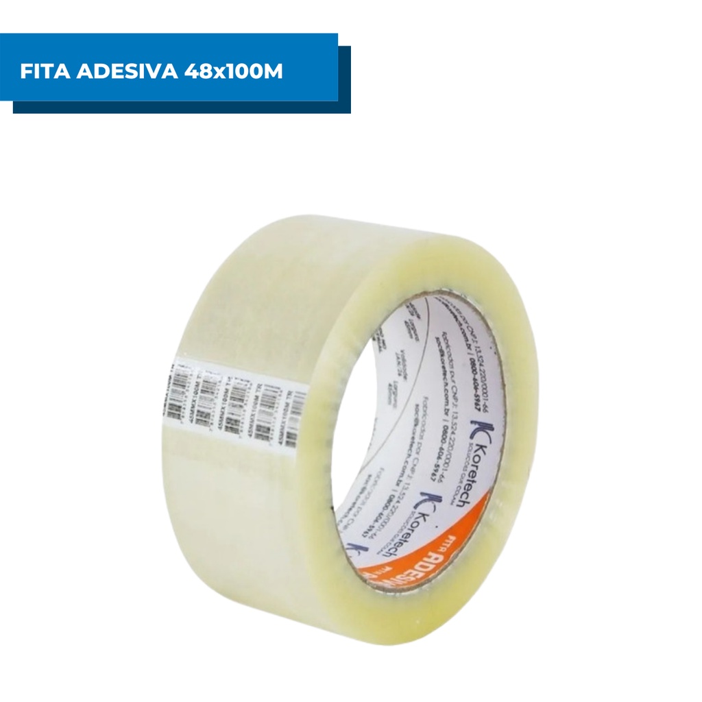 Fita Adesiva 48x100 Metros Transparente Unidade Durex Largo Embalagens Resistente Caixa Presente em Oferta na Shopee