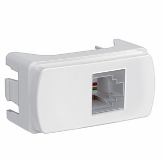 Modulo Tomada Telefone Rj11 1 Modulo Branco Miluz Schneider