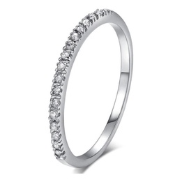 Anel Meia Aliança Aparador Dourado Ou Prata Pedra Zirconia em Oferta na Shopee