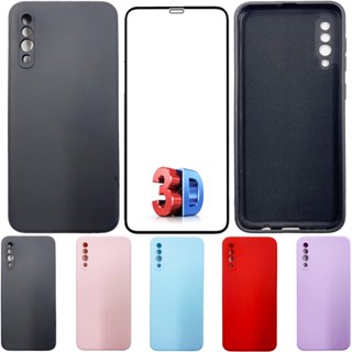 Kit Pelicula 3D + Capa Silicone Veludo Compativel A30S A50