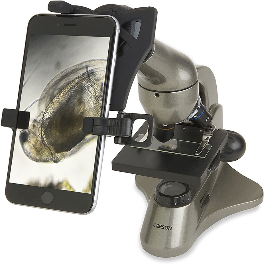 Microscópio Biológico 40X-400X com adaptador para SmartPhone - Bivolt - carson