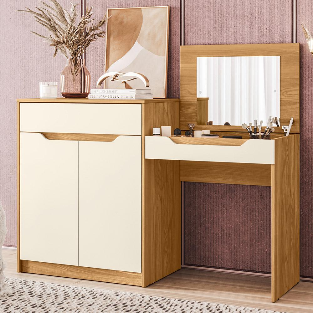 Escrivaninha Penteadeira Trend com 2 Portas e 1 Gaveta - Home & Living