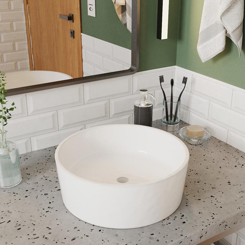 Cuba Pia para Banheiro Redonda Serena em Oferta na Shopee