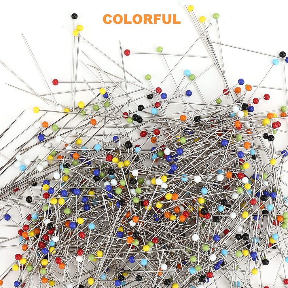 250pcs Glass Ball Needle Straight Quilting Needle with Plastic Box, Suitable for DIY Sewing Process Makeup Artist Jewelry Decoration and Other Jewelry Production em Oferta na Shopee