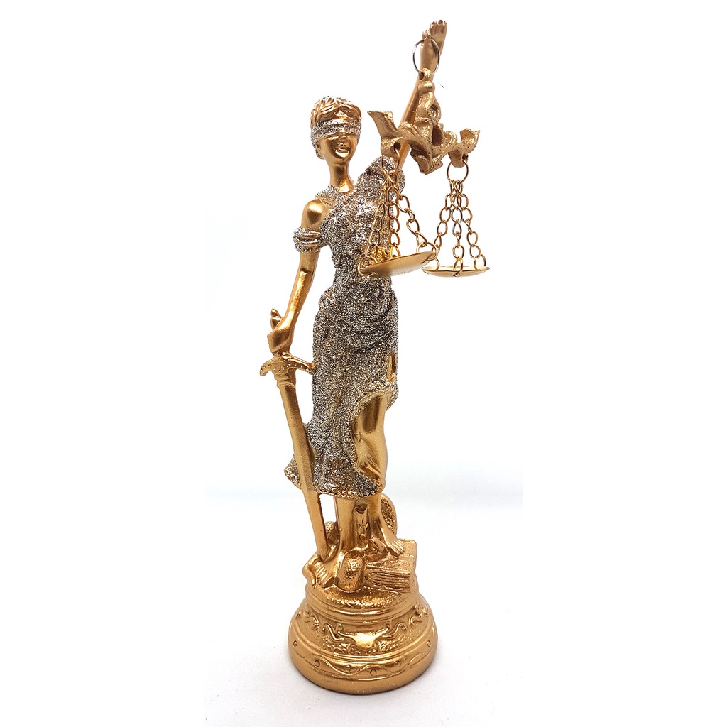 Estátua Dama Da Justiça Têmis Deusa 20cm Símbolo Do Direito