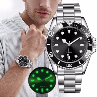 Com Bracelete De Aço Inoxidável Relógio Masculino Luminous Quartz Luxury Sports Fashionable