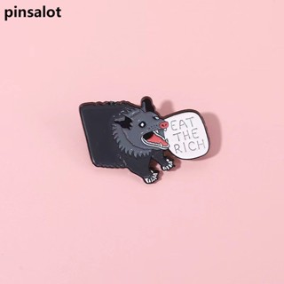 Animais Esmalte Alfinetes Citações Comem Os Ricos Crachás Desenhos Animados Broche De Metal Bonito Lapela Alfinete Mochila Chapéu Jóias Amigos Presentes (Personalizável | Atacado)