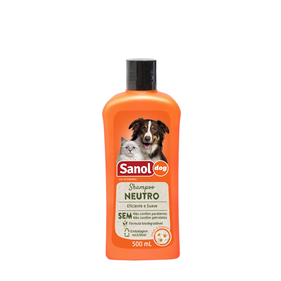 Shampoo para Cachorro e Gatos Sanol Neutro Pet 500ml