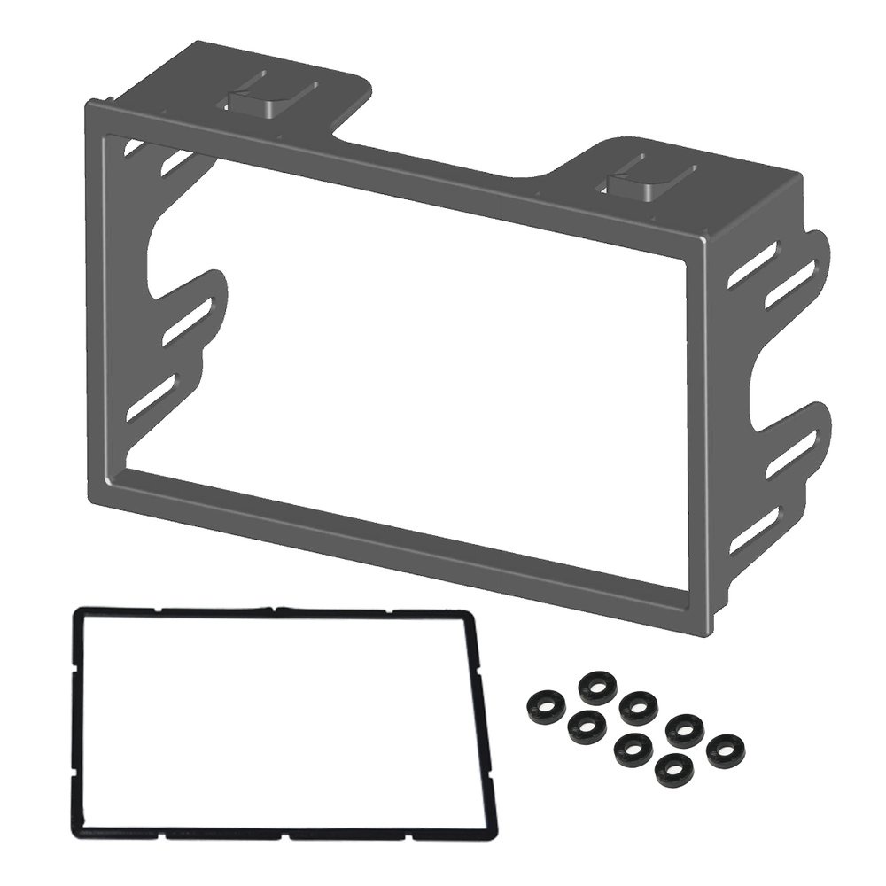 Moldura 2 Din Golf, Polo, Bora, Passat, Ecosport, Fiesta, Fox G2, Prata