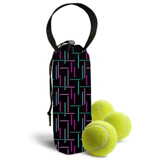 Porta 3 Bolinhas Beach Tenis PBB111 Preto e Rosa/Verde - Teisen