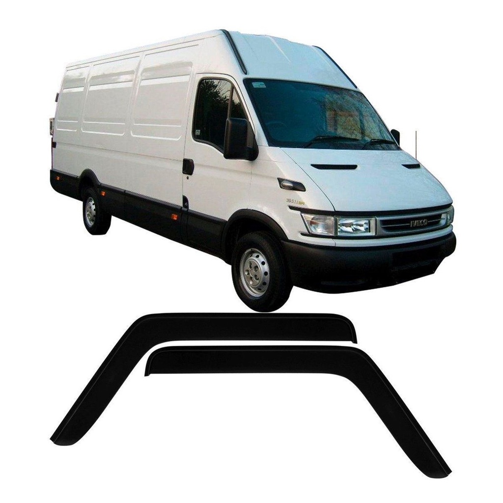 Calha De Chuva Defletor Iveco Daily 2000 A 2007 2 Portas Acrilico Fume Ecoflex 50.012A