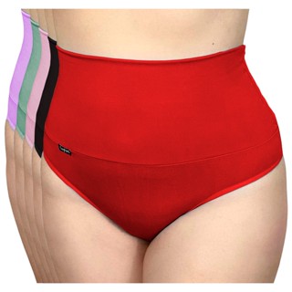 Calcinha Plus Size Cós Alto 19 cm conforto microfibra