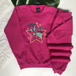 Kit 3 Conjuntos Infantil Menina Moletom Inverno Com Gola 1 ao 14