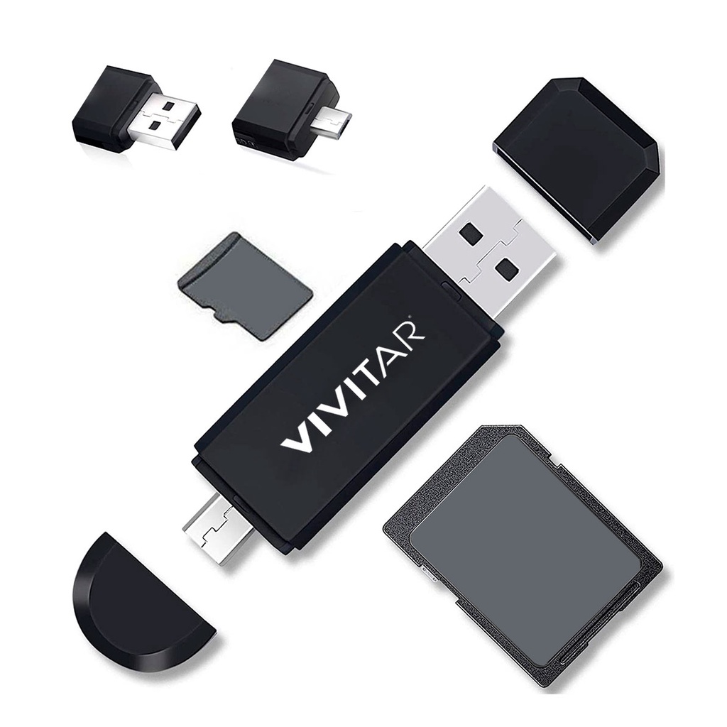 Leitor e Gravador com duas entradas para cartões de memória SD/SDHC e MicroSD