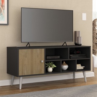 Rack para TV até 42 Polegadas 1 Porta 5 Nichos Hecol Móveis