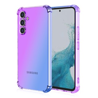 Samsung Galaxy A34 A54 A14 A24 A13 5G A04S A04E Gradiente Caixa Traseira De Vidro Temperado À Prova De Choque Armação TPU Slim Capa De Telefone