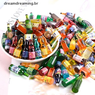 Kids Toy 20Pcs 1 : 12 1 : 6 Dollhouse Miniatura Garrafas De Bebidas Modelo Dolls Acessórios De Cozinha .
