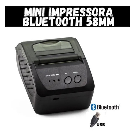 Mini Impressora Térmica 58mm P/ Celular Pc Ou Notebook