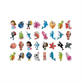 Tatuagens Temporárias 32 pçs - Fundo do Mar em Oferta na Shopee