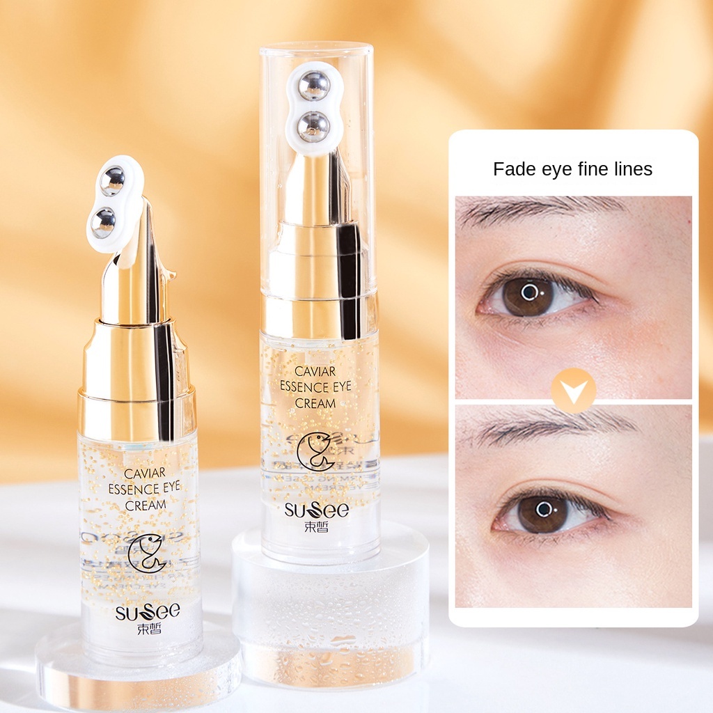 Creme Para Os Olhos Com Essência De Caviar Firmador , Hidratante , Clareador De Olheiras E Linhas Oculares Massagem De