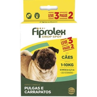 Antipulgas Ceva Fiprolex Para Cães Até 10kg - Leve 3 Pague 2 em Oferta na Shopee