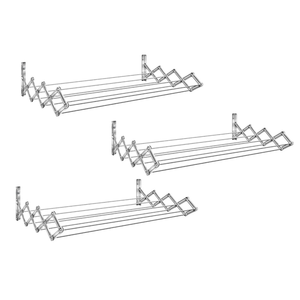 Kit 3 Varal Sanfonado Retratil Prático Recolhivél 80 Cm em Oferta na Shopee