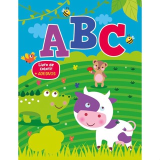 LIVRO DE COLORIR COM ADESIVOS - ABC
