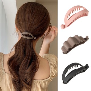 Grampo De Cabelo Plástico Coreano Cor Sólida Moda Simples Banana Acessórios Feminino