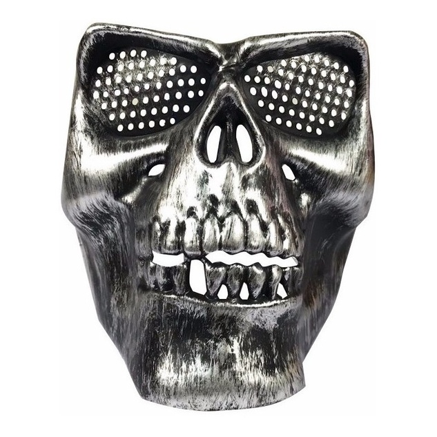 Mascara Face Skull Vintage Caveira Airsoft Paintball Dourada