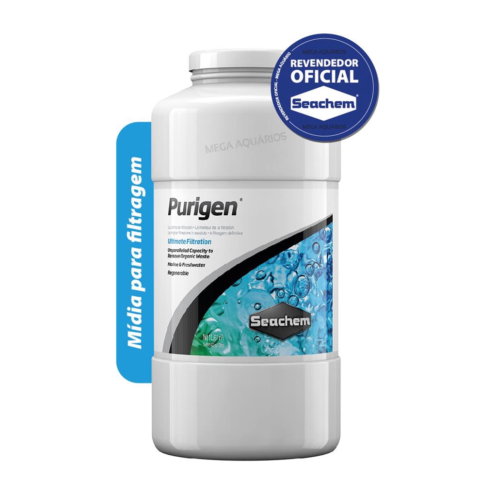Midia filtrante aquario lago sump Purigen Seachem 1L