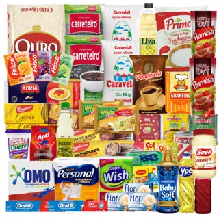 Cesta Básica Completa Com Produtos De Limpeza