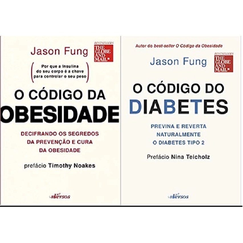 KIT 2 LIVROS O código da obesidade + O código do Diabetes