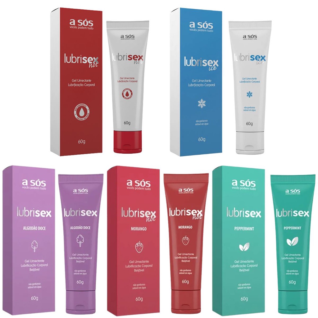Gel Lubrificante Lubrisex Confortavel Seguro Varios Sabores em Oferta na Shopee
